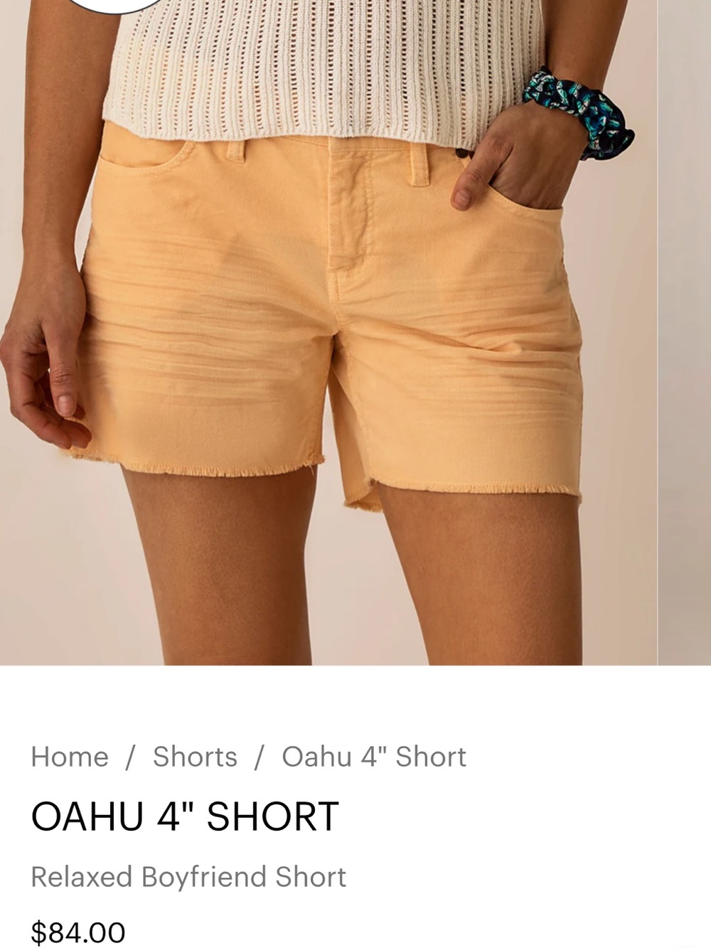 Carve Designs Oahu Relaxed Jean Shorts - Peach